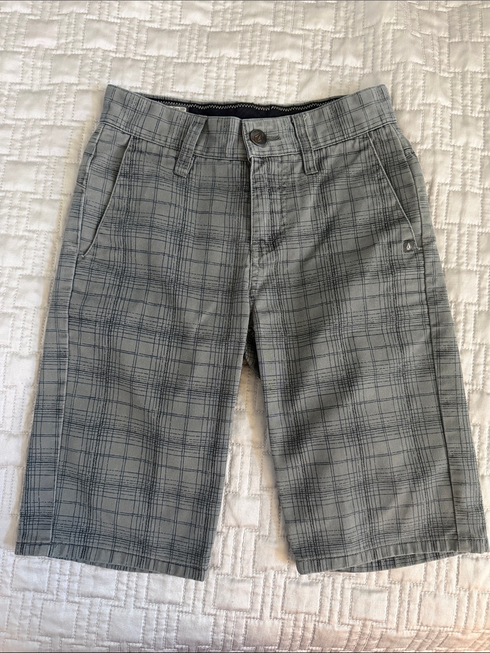 Volcom Gray Plaid Kids' Shorts